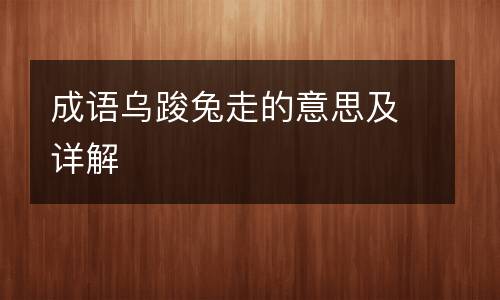 成语乌踆兔走的意思及详解
