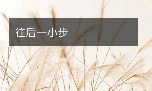 往后一小步