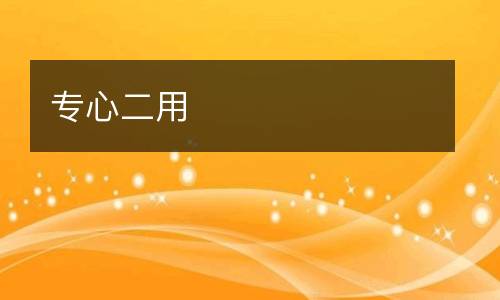 专心二用