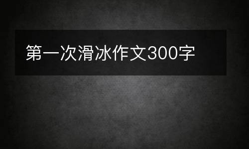 第一次滑冰作文300字