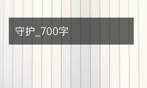 守护_700字