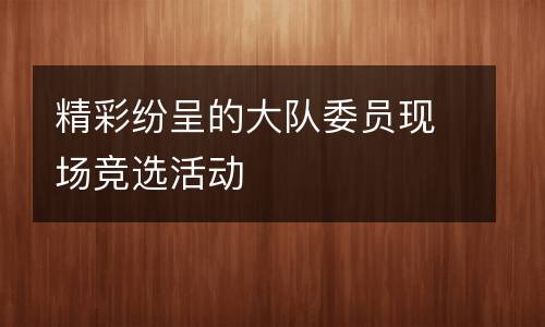精彩纷呈的大队委员现场竞选活动