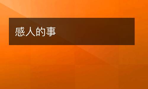 感人的事