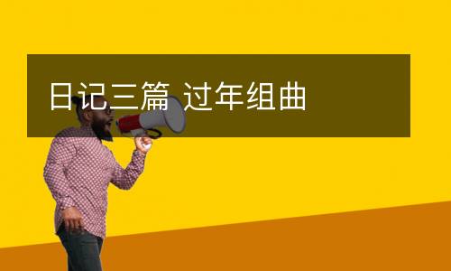 日记三篇 过年组曲