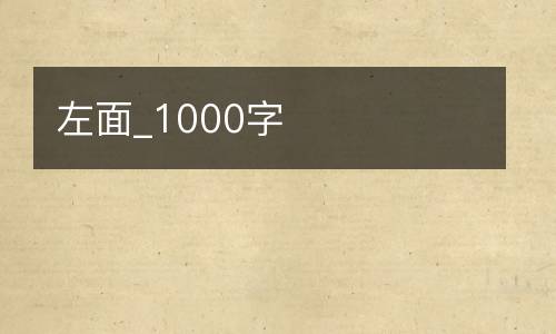 左面_1000字