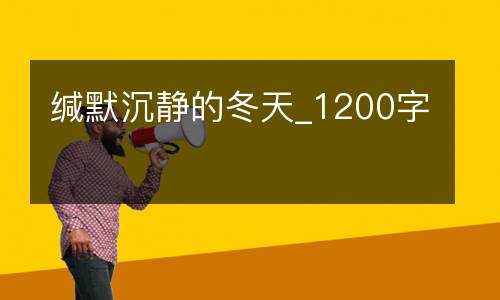 缄默沉静的冬天_1200字